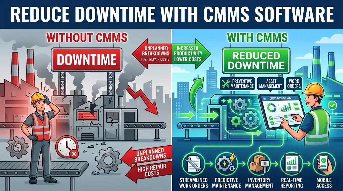 Mengurangi downtime dengan predictive CMMS
